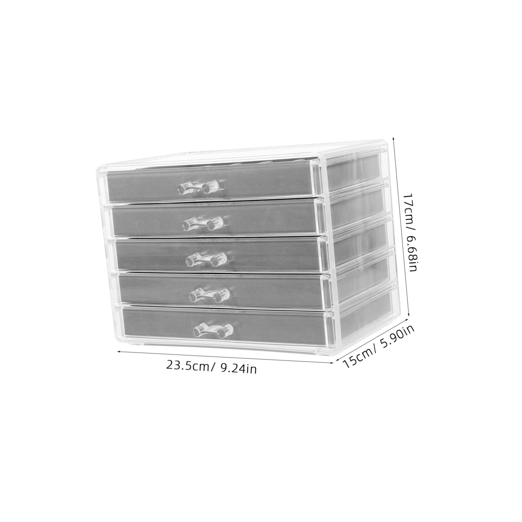 Ciieeo Organizador de Joyas Acrílico Transparente con 5 Cajones y Diseño Multilayer para Almacenar Pendientes y Anillos con Elegancia y Alta Durabilidad
