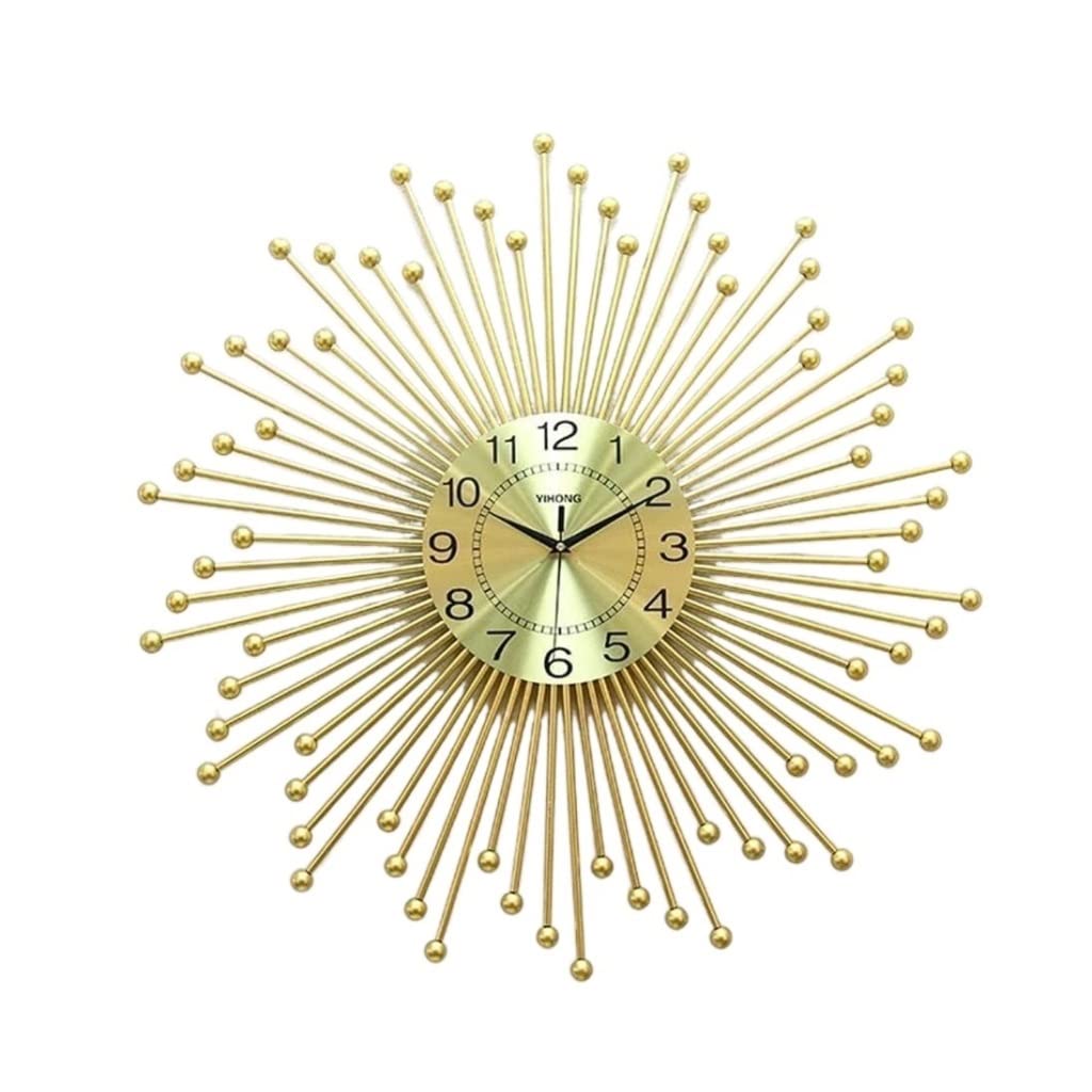 AZHKJKZH Wall Mounted Clock Metal Clocks Decorative Clock With Silent Movement Modern Wall Art For Living Room Bedroom Office Decor For Living Room