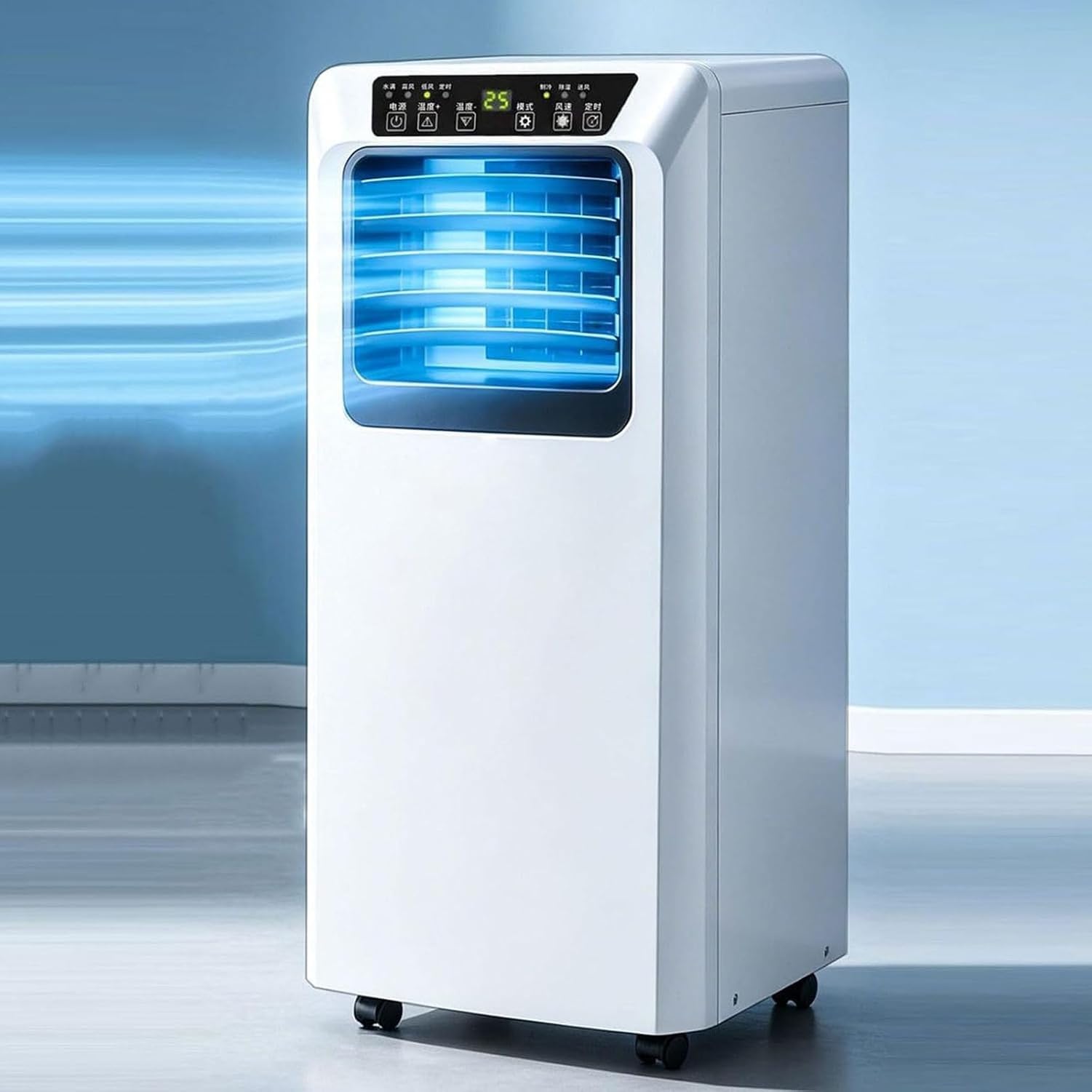 Aire Acondicionado Portátil 8000 BTU Silencioso, 3 en 1 con Enfriamiento, Ventilador y Deshumidificador, Mando a Distancia, Temporizador 24H, Kit de Ventana Inc