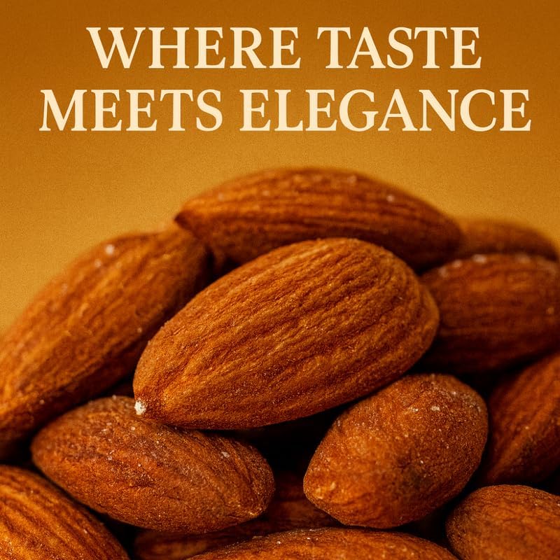 Image of Vbalaa Salted Almonds 200gm | Lightly Roasted & Salted | Crunchy & Healthy Snack | 100% Natural & Pure | Rich in Nutrition | Ideal for Snacking & Gifting