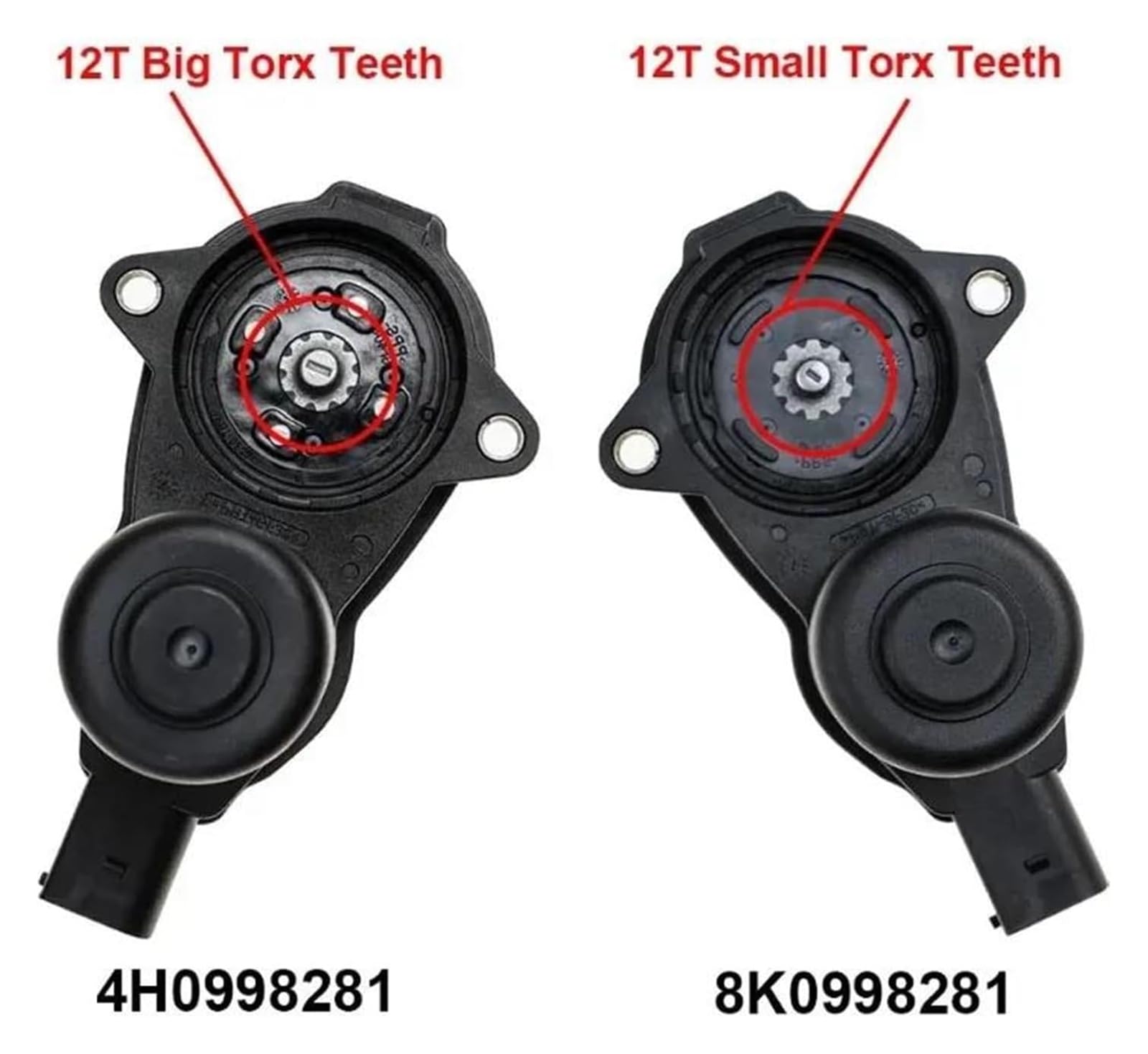 Attuatore del Freno di stazionamento per A4 A5 RS5 Q5 A6 A7 8K0998281 4H0998281 Motorino del Freno di stazionamento 12 Denti Torx Pinza Posteriore Servofreno Manuale Attuatore del Freno a Mano