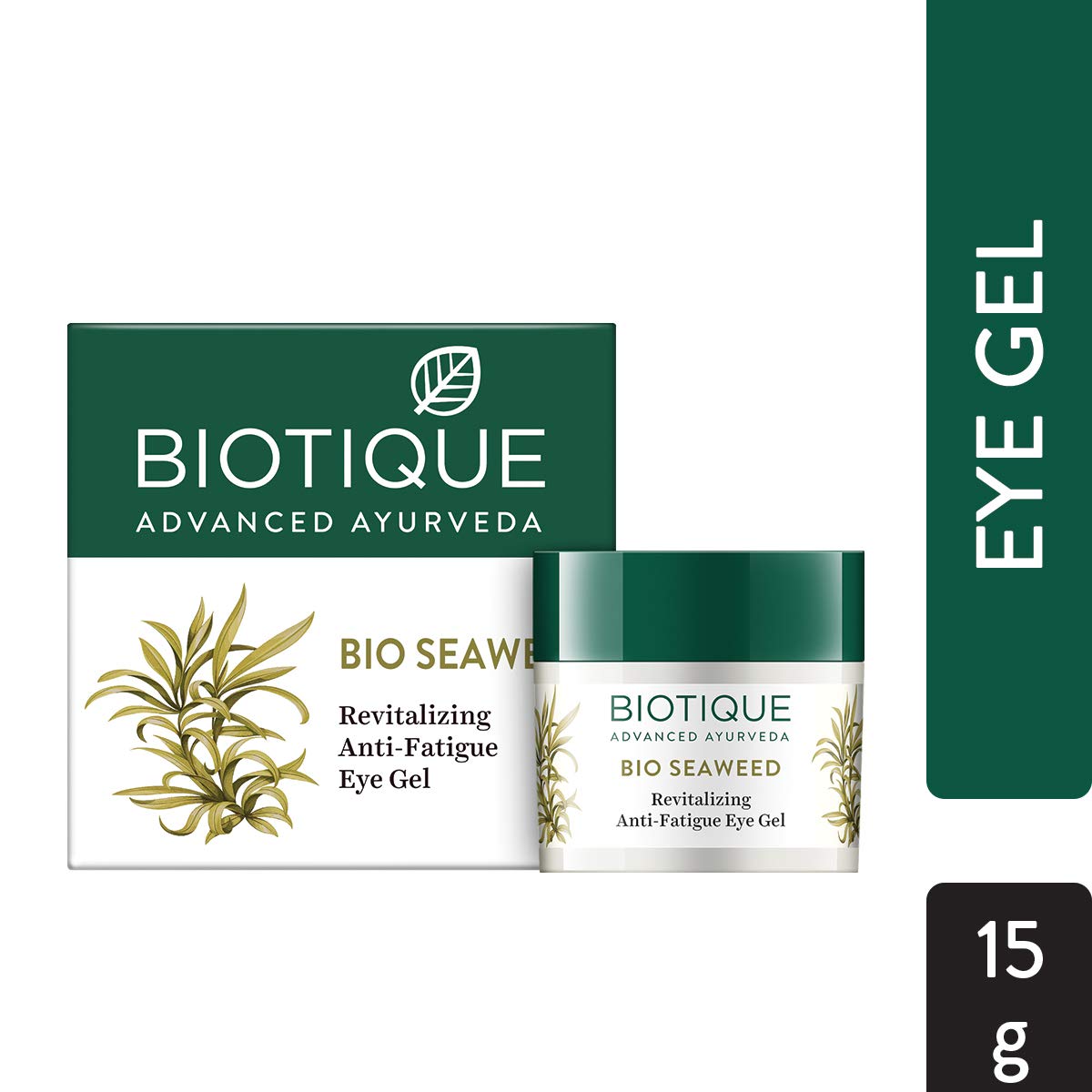 Biotique Bio Seaweed Revitalizing Anti Fatigue Eye Gel, 15G And Biotique Bio Kelp Protein Shampoo For Falling Hair Intensive Hair Regrowth Treatment, 180ml — Amazon image 2