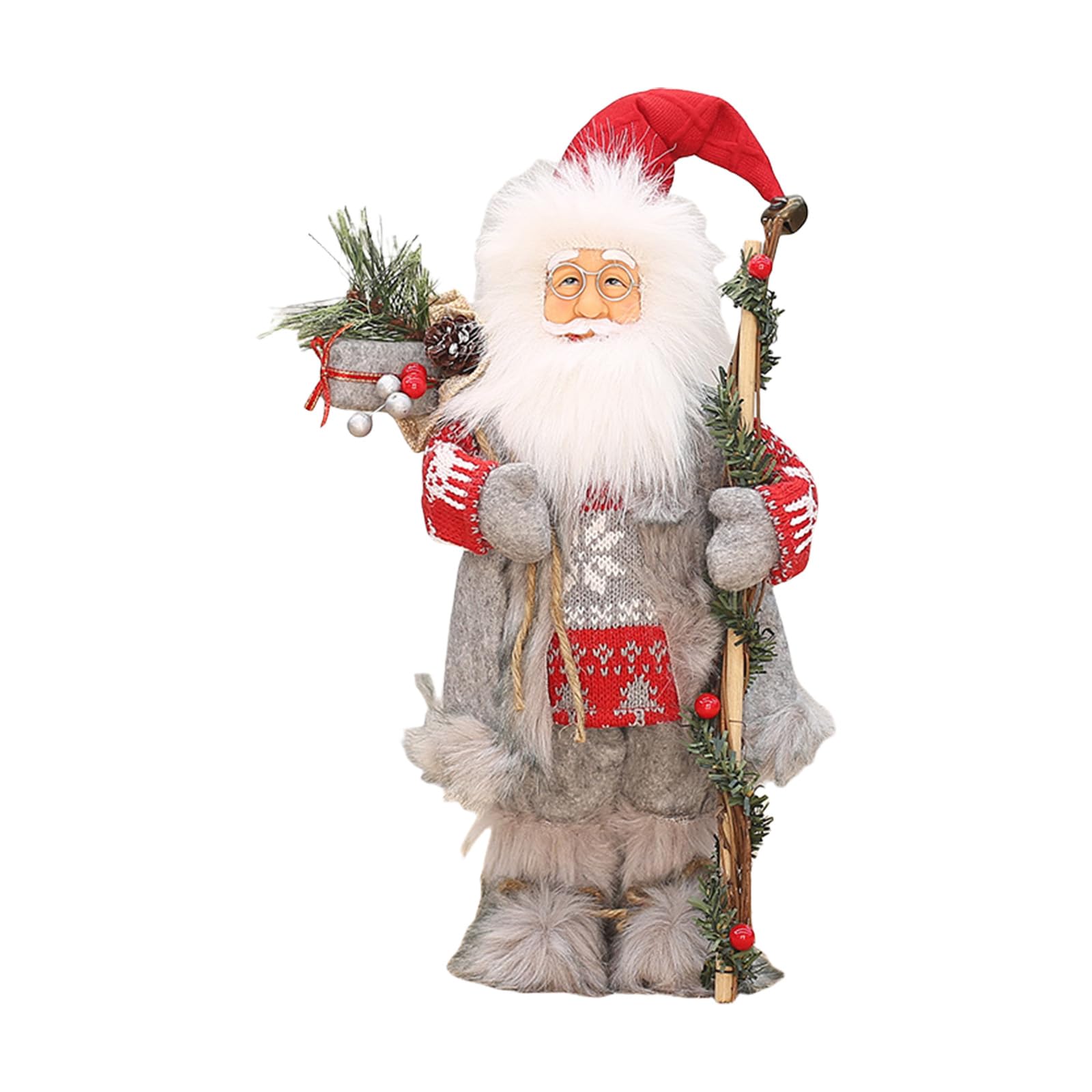 Carotoe C Arotoe 12Inch Santa Statue Hristmas Indoor Outdoor Decoration, Mantle Shelf Tabletop Holiday Party Decorative Accent Resin Sculpture Hristmas Santa
