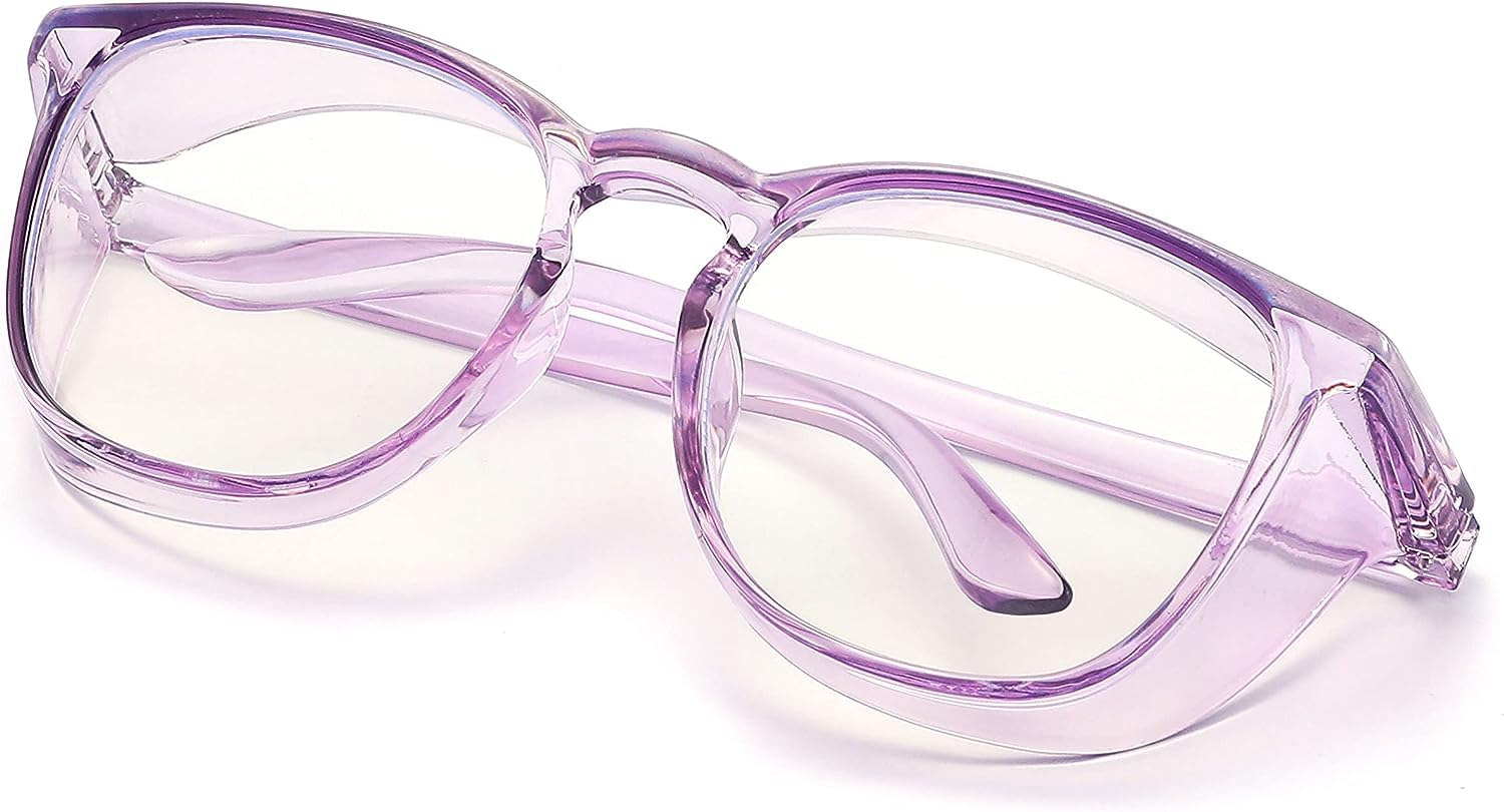 LASMEX Stylish Safety Glasses Goggles for Women Girls Anti-fog Glasses Protective Eyewear Clear Glasses