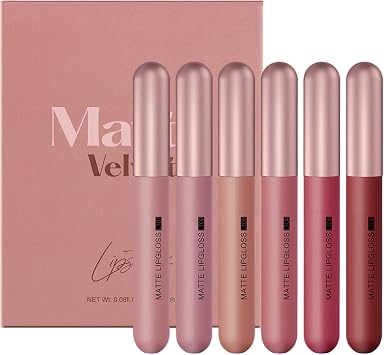 6 Colors Lipstick Set, 6 Colors, Lipstick, Lip Gloss, 6 Colors, Lipstick Set, Non-Stick on Cups, Lip Tint, Color Tint, Strip, Velvet, Water Gel Tint, Pastel Colors, 6 Colors, Matte, Waterproof, Beauty, Makeup, Makeup, Birthday, New Year, Christmas Gift