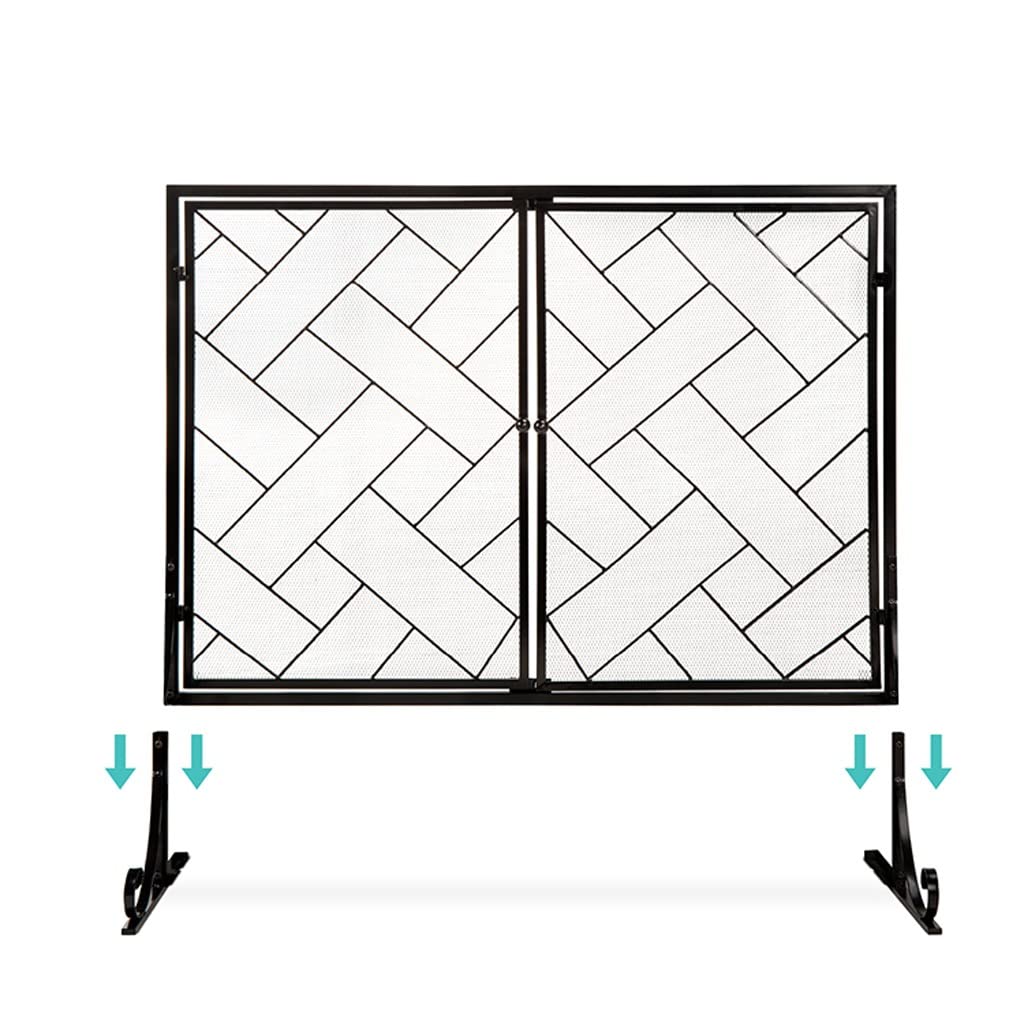 Schermi per Caminetti di Guardia Schermo for camino Hollow Decorazione Semplice Strumento in ferro battuto Fence Fence Famiglia Schermo antincendio antincendio 40.5 × 31,5 pollici Accessori per Camine