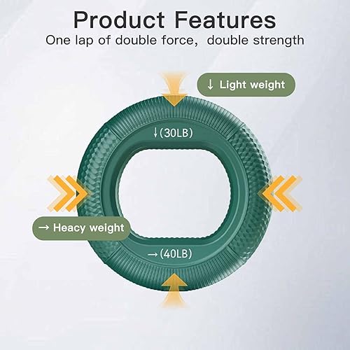 Miniatura 4 de Entrenador de fuerza de agarre (30-80 libras)  6 niveles de resistencia, 3 anillos fortalecedores de silicona para escalada en roca, atletas,