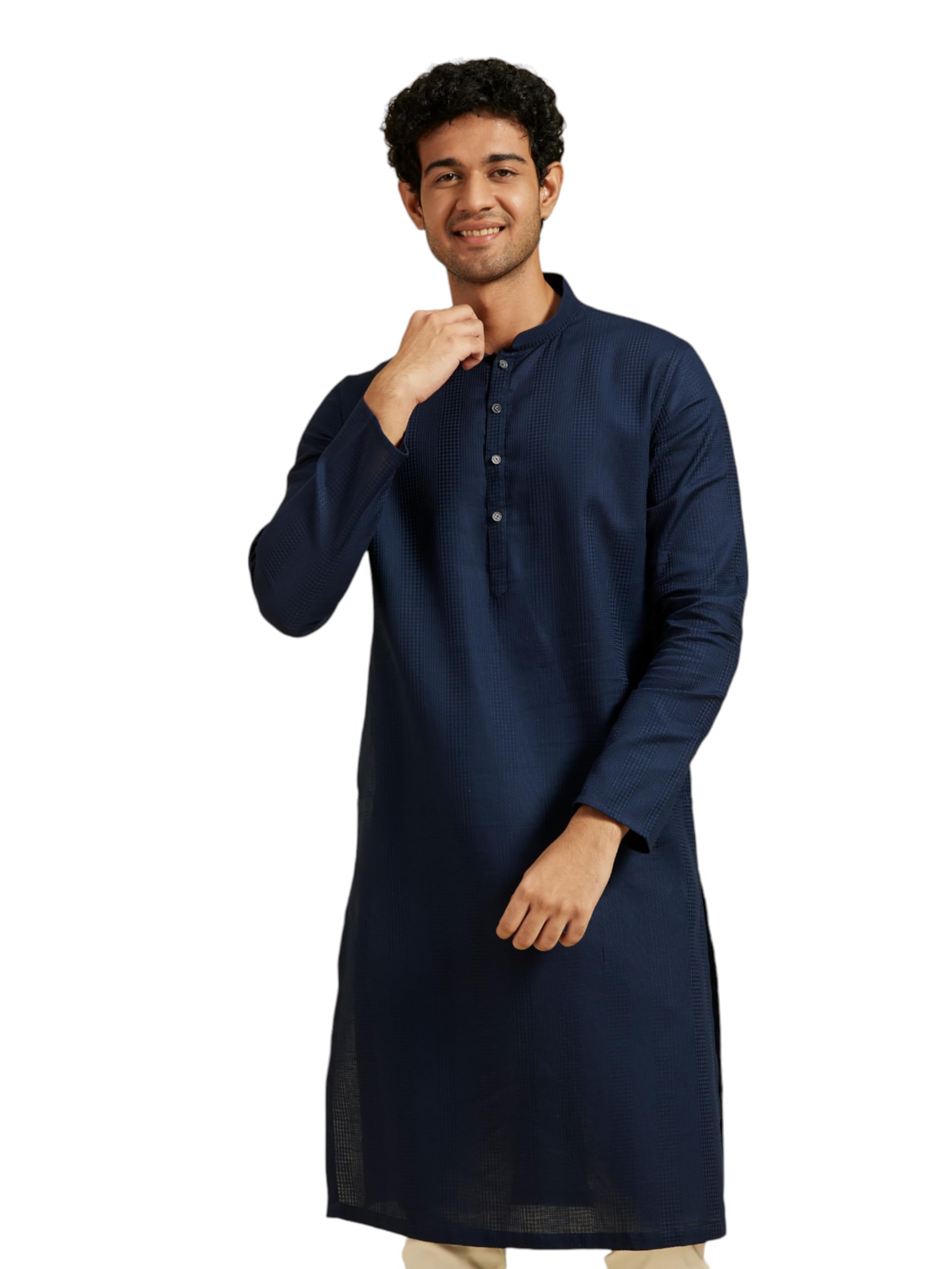 Men's Cotton Textured Kurta (1pc)