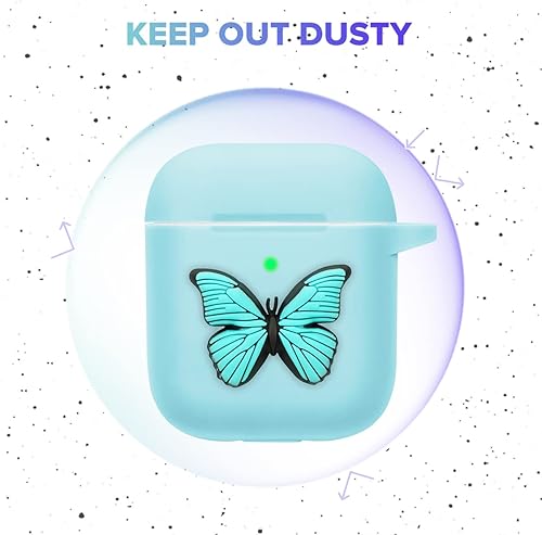 Miniatura 8 de Funda de silicona compatible con AirPods 1 y 2, funda de silicona de dibujos animados con 3D para bebé, divertida y bonita funda con llavero, regalo