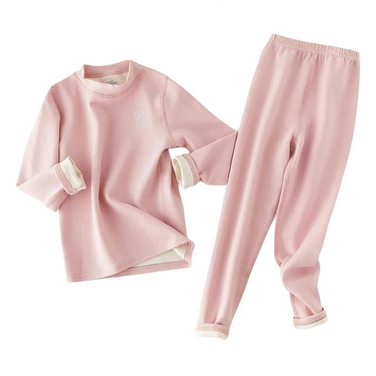 Zonto sous-vêtements d'hiver pour Enfants Ensemble De sous - Vêtements Chauds pour Enfants Pantalon d'hiver Garçon Fille Épaissi Homewear Chaud 14-15 Ans