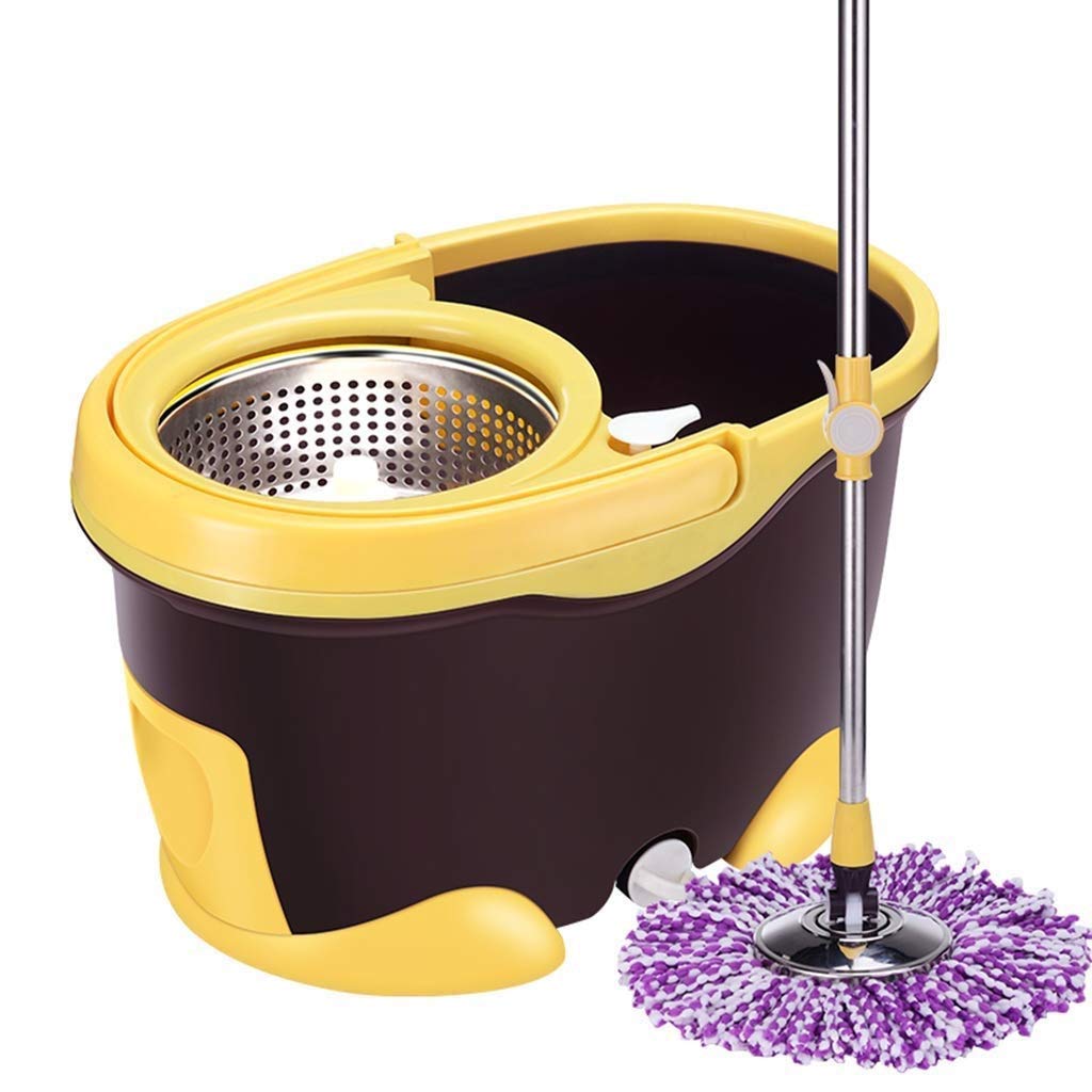 rotary mop, Rotating Mop Bucket Double Drive Hand-free Wet And Dry Automatic Dragging
