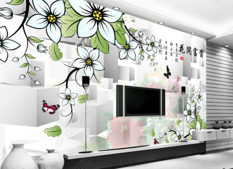 Papier Peint Intissé Motifs Rafraîchissants Grand Format Mural pour Salon