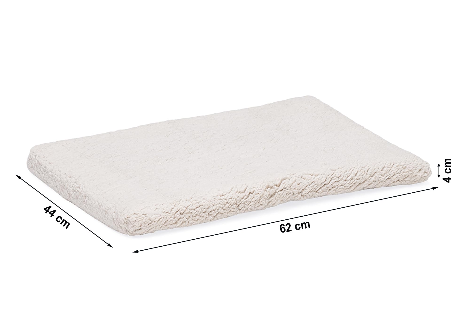 Beeztees Ito - Cuscino ortopedico per gabbia, grigio chiaro, 62 x 44 x 4 cm