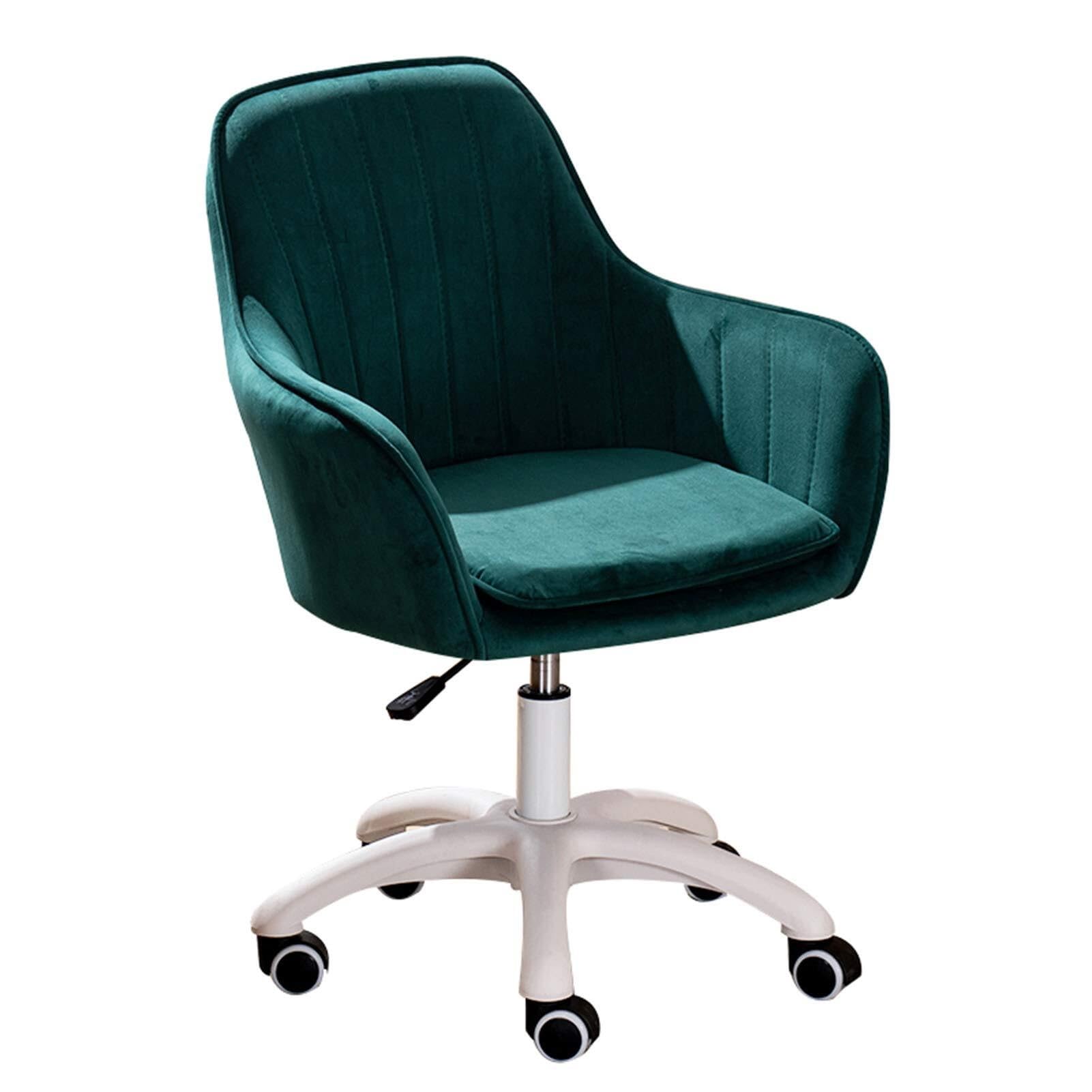 METTEOR Swivel Desk Chair with Lumbar Support Mid Back Office Chair for Home & Office Adjustable Armrest Cuter Task Chair in Dark Green (Dark Green Einheitsgr??e)