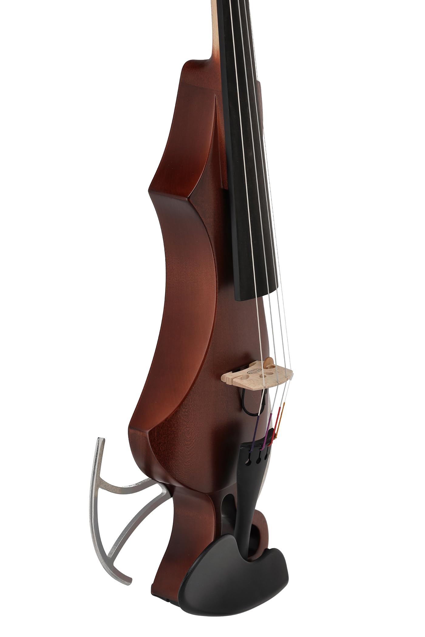 Violino elettrico GEWA, violino elettronico, Novita 3.0 rosso-marrone con adattatore per poggia spalle, 4 corde