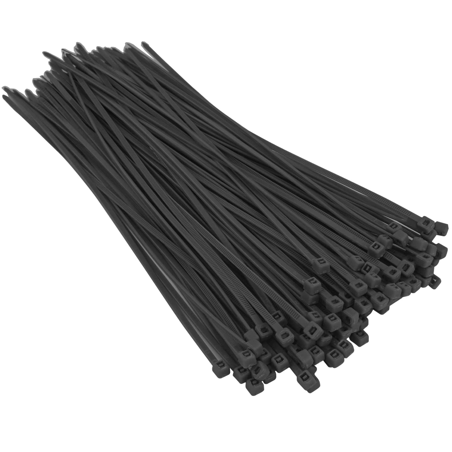 EKIND Cable Zip Ties, 100 Pack 8 Inch Self Locking UV Resistant Nylon Plastic Wire Ties Perfect for Electric Cables/Connecter Plants, Home, Office, Garage, Indoor and Outdoor (black)
