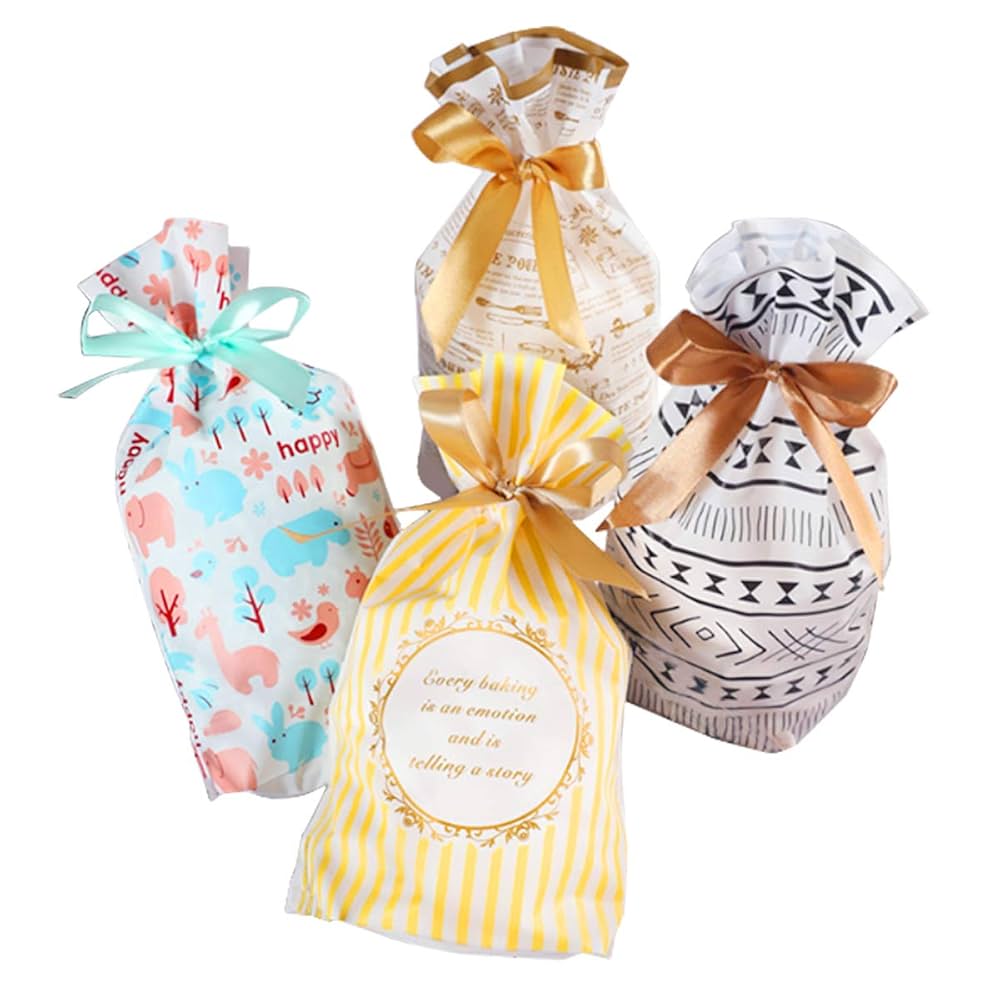 ラッピング袋　　10枚 Amazon | ラッピング袋 10枚セット 引っぱるだけ らくらく包装