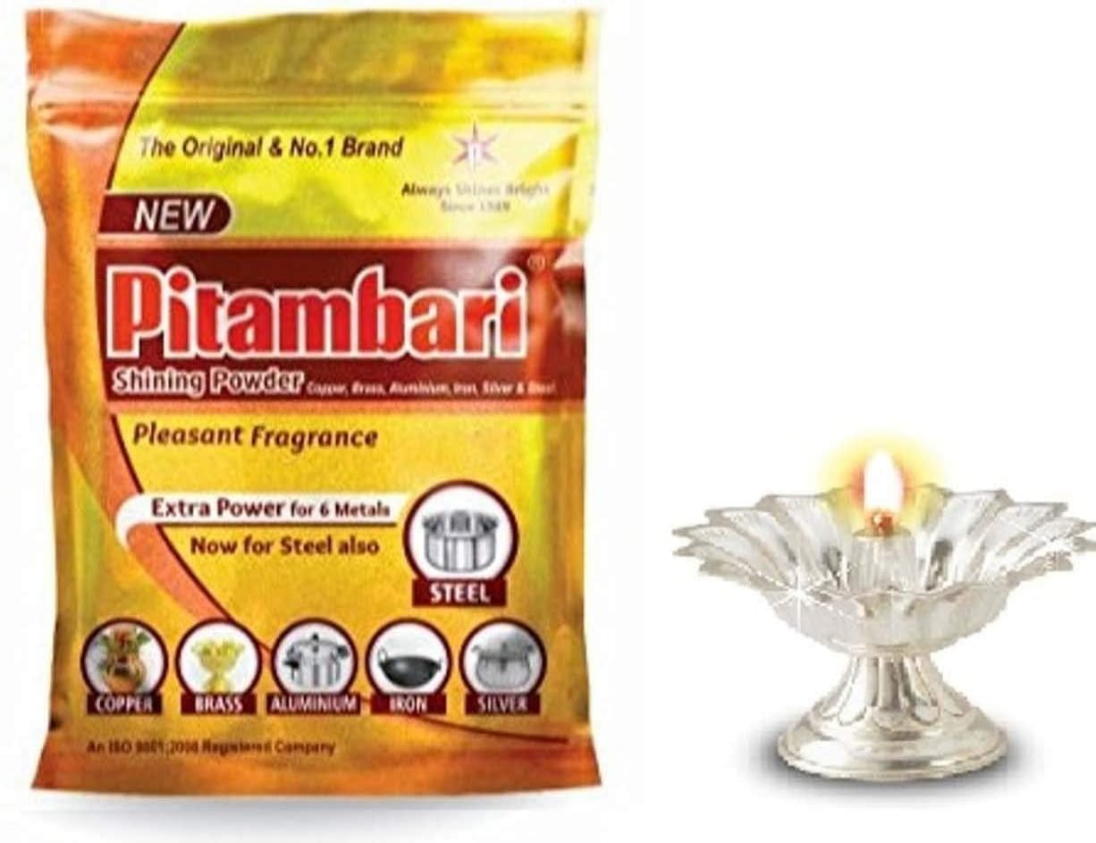 Pitambari Shining Powder for 6 metals - 50g| For 6 metals- Copper, Brass, Silver, Aluminum, Steel, Iron (Pack of 2)