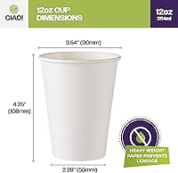 Vista 60 de CIAO! - Vaso para café con tapa de sorbo de cúpula negra, 10-24 onzas (90mm), 1000