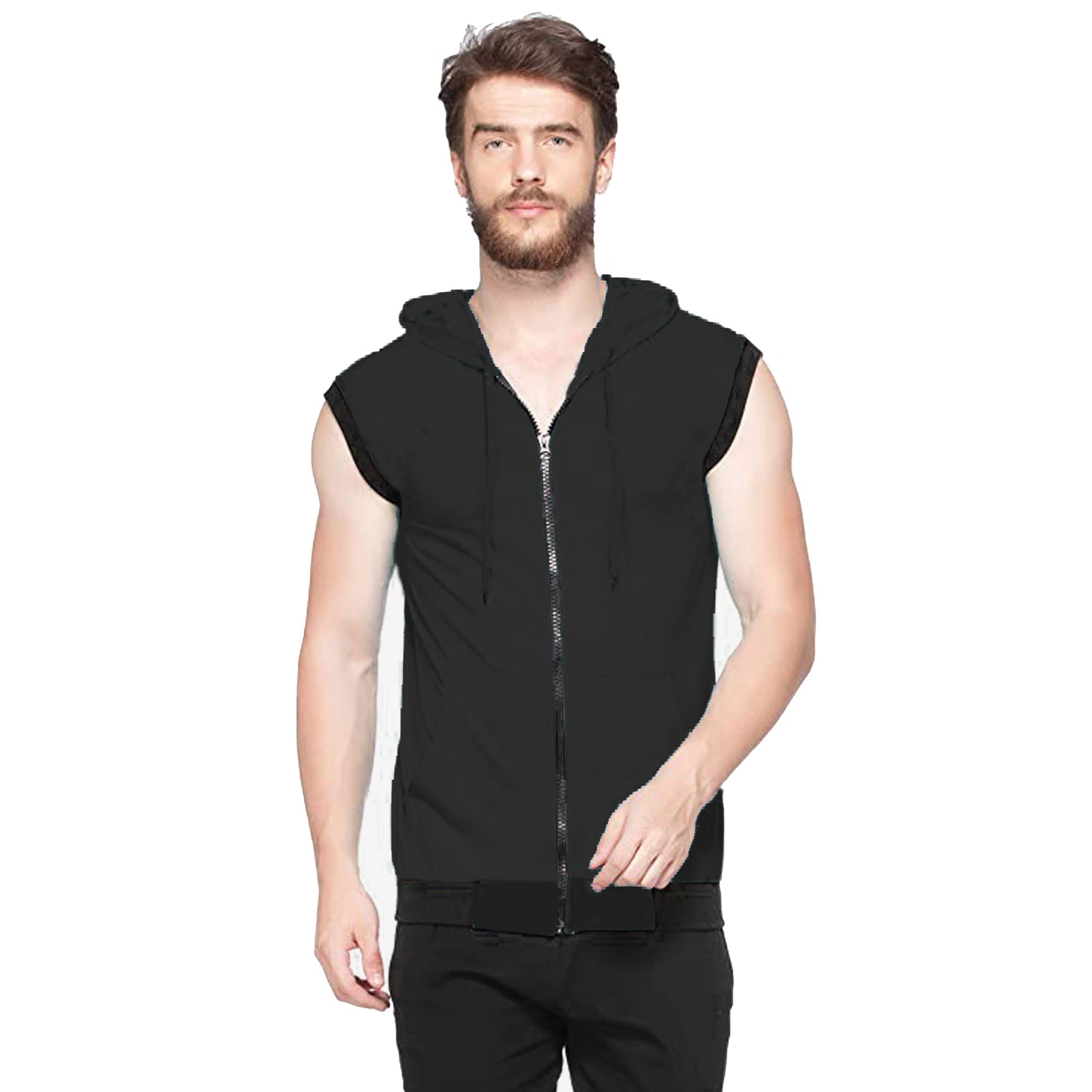 adorbs Men's Cotton Blend Hooded Sleeveless Tshirt-picture-19