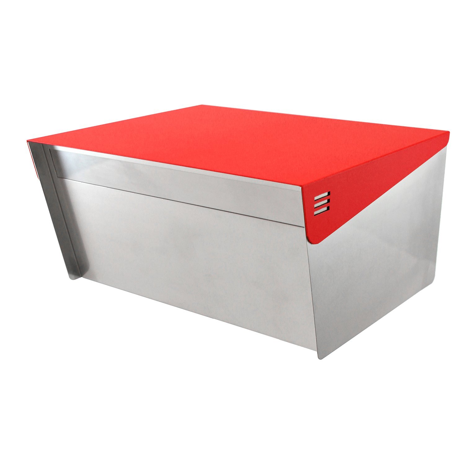 KATANABOX Modern Stainless Steel Mailbox With Lock - Extra Large 12x15x8 Post Mount Letterbox | Rust Proof & Weatherproof