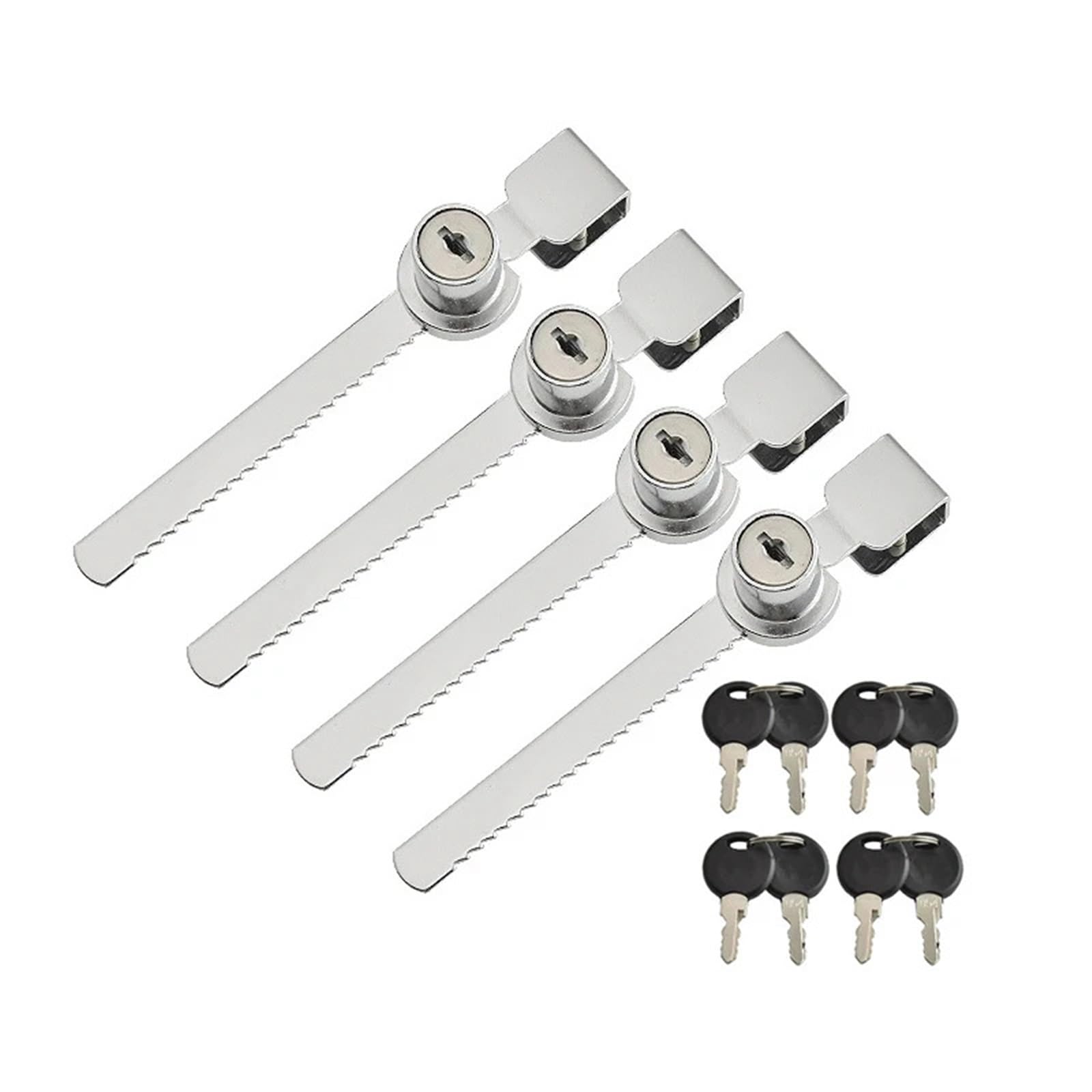 Serrure à cliquet pour porte coulissante en verre lot de 4