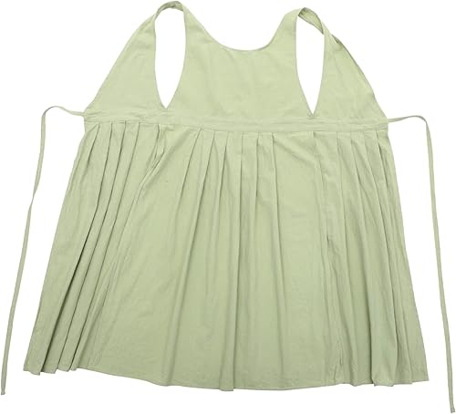 FOMIYES Delantal de cocina, delantal verde para hornear, delantal Pinafore para cafetería, tienda, delantal de jardinería, delantal para mujeres y