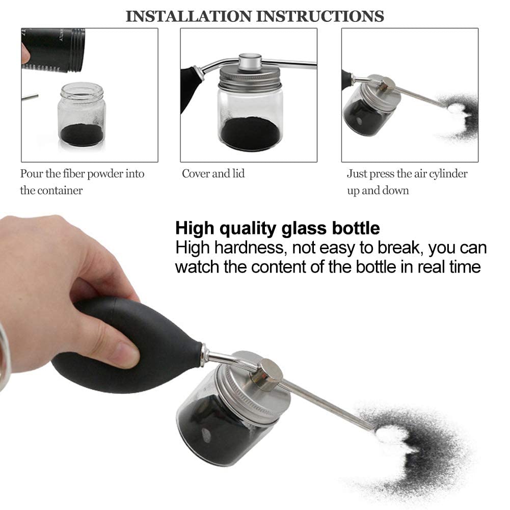 Applicatore di Spruzzo di Fibre Capillari Ispessimento dei Capelli Atomizzatore Spruzzo Pompa in Fibra di Costruzione per la Perdita di Capelli e Diradamento dei Capelli Strumento