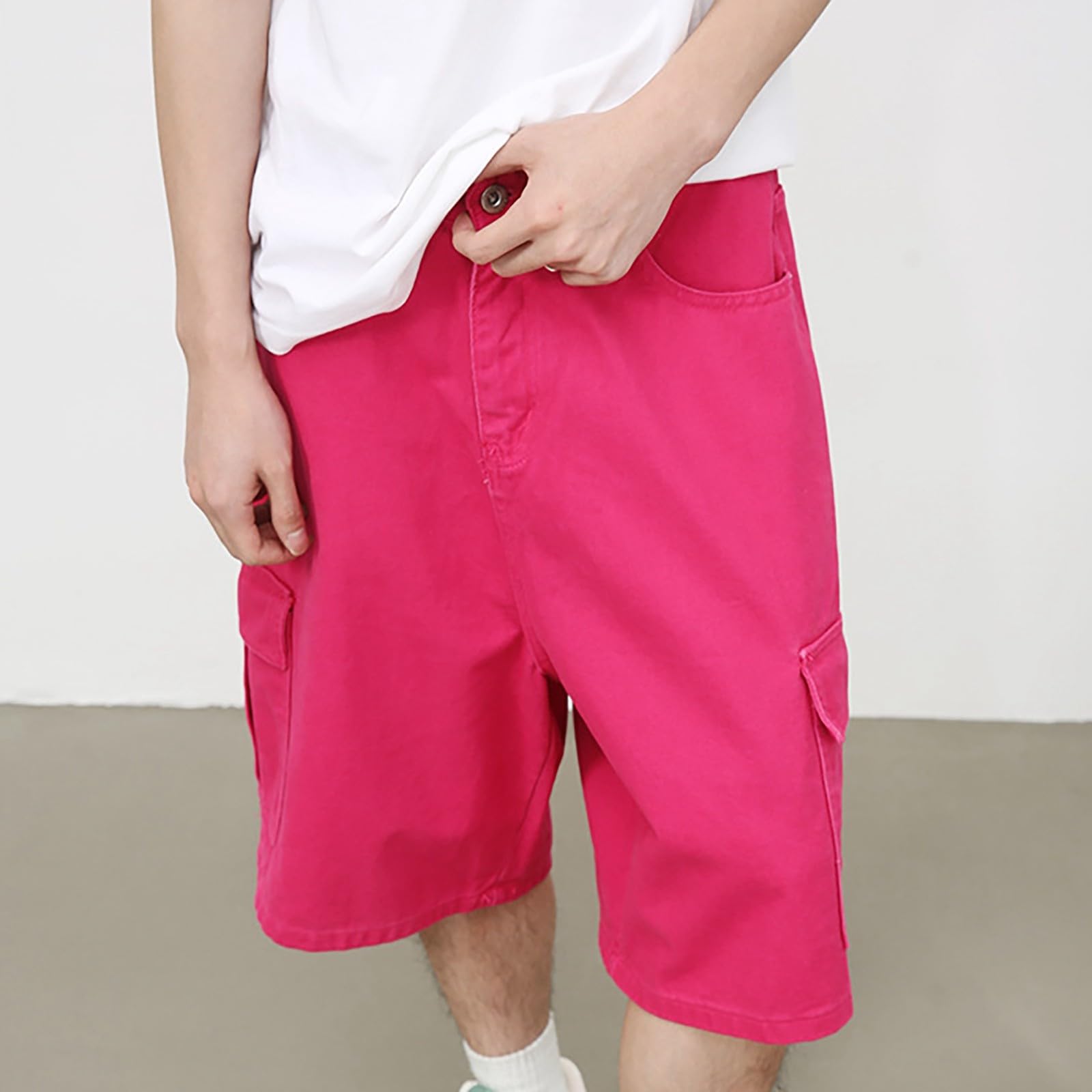 Herren Shorts Baggy Short Jeans Jungen Jorts Fit Street Dance Skateboard