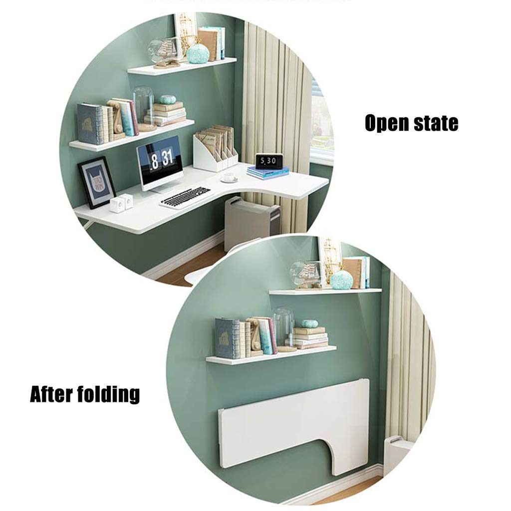 Corner Folding Computer Table, DropLeaf WallMounted Dining Table