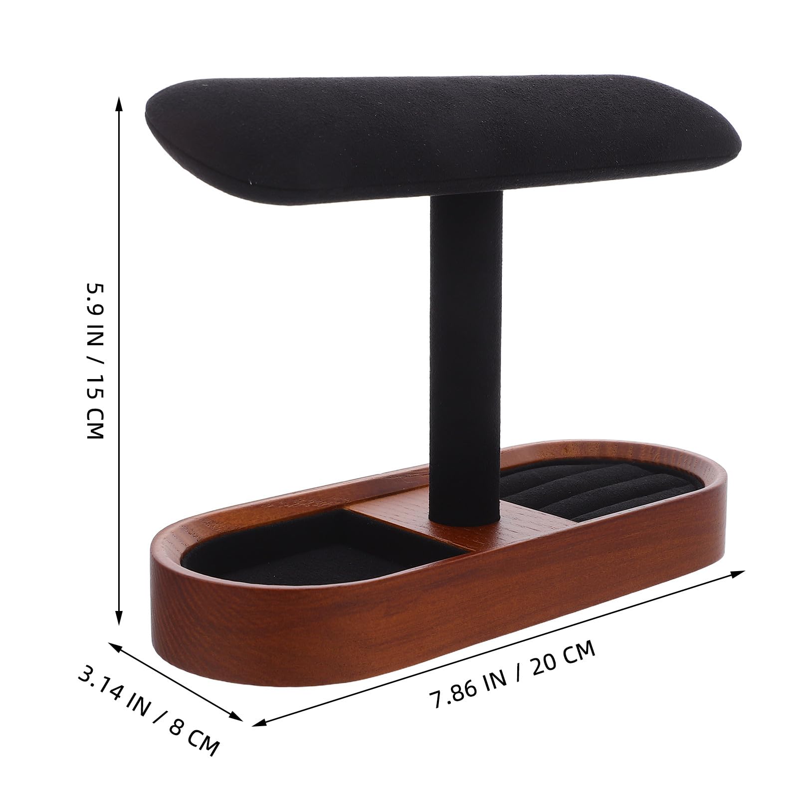 Massiver Holz Schmuckständer mit T bar Design Multifunktionaler Organizer für Manschettenknöpfe und Armreifen für Zuhause und Geschäfte