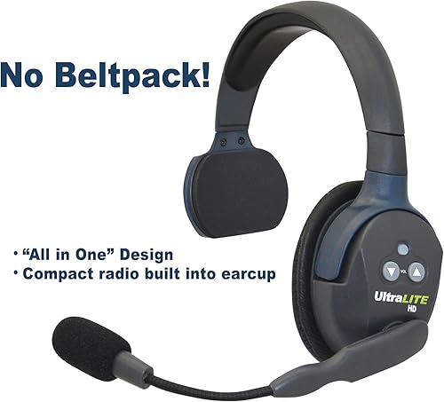 Miniatura 2 de EARTEC UL3S UltraLITE Full Duplex Wireless Headset Comunicación para 3 Usuarios - 3 Auriculares de un solo oído