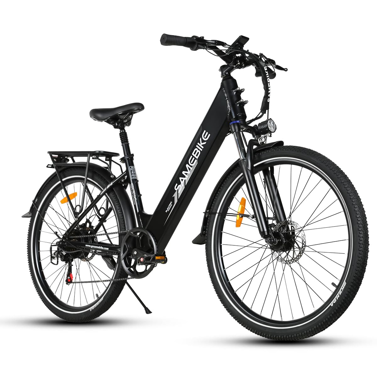 SAMEBIKE 27.5" Electric Bike for Adults EBike Commuter Electric Mountain Bike Electric Bicycle with 36V 15AH Removable Battery Electric Bikes for 7 Speed gears(black-1)