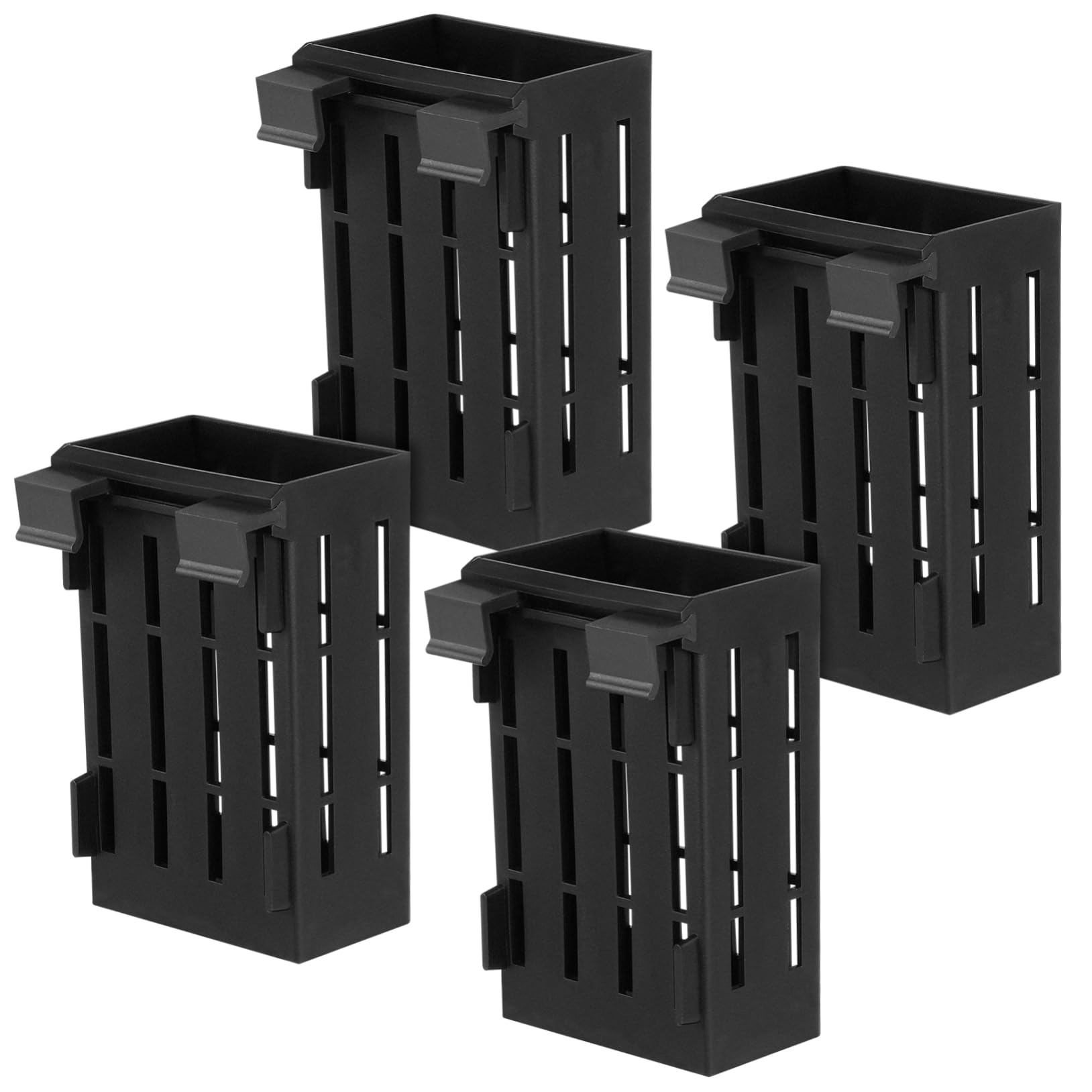 Happyyami 4 Pack Aquarium Plant Holders Water-permeable Plant Pots Holes for Aquatic Plants Black Enhance Plant Growth in Fish Tank
