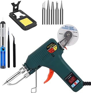 Soldering Gun Kit,80W Soldering Iron Guns Tool with Welding Wires，Automatic Soldering kit With LED Temperature Digital Display，for Electronic Repair, Circuit Board and Home DIY