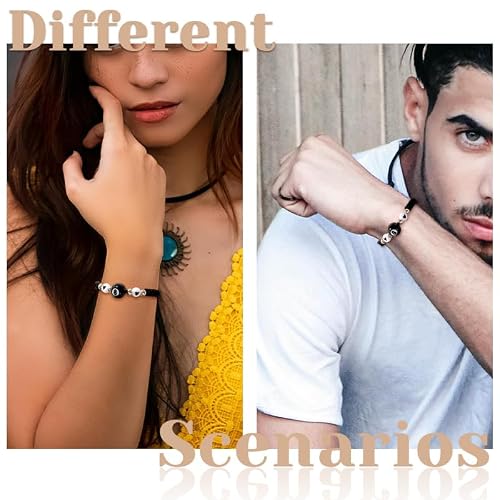 8 Ball Black Bracelet for Women Men Lucky Charms for Good Luck Encouragement Inspirational Gifts for Pool Player Billiard Lovers Christmas Birthday Gift Bracelet Braided Eight Ball Y2K Bracelets - Thumbnail 4