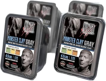 Monster Clay Premium Grade Modeling Clay Gray - Medium - 18lb case