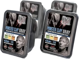 Monster Makers Clay Premium Grade Modeling Clay (Gray - Soft - 18lb case)