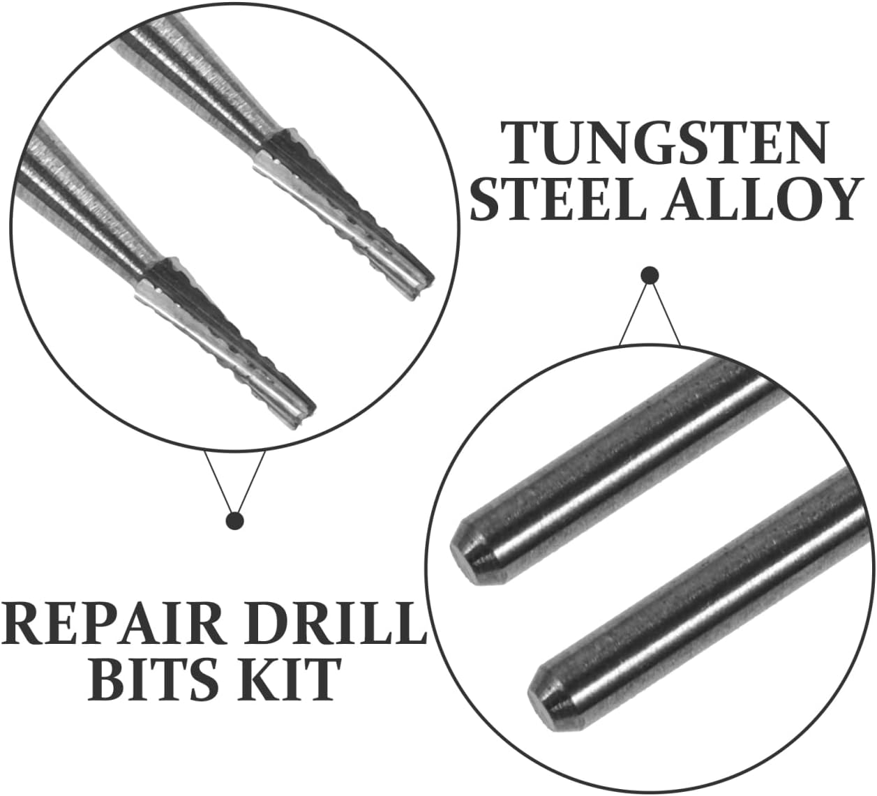 Windshield Repair Kit Tungsten Carbide Drill Bits for Automotive Glass Crack Repair Precision Hole Drill Bit Set for Car Window Chip and Cracked Windshield Fixing