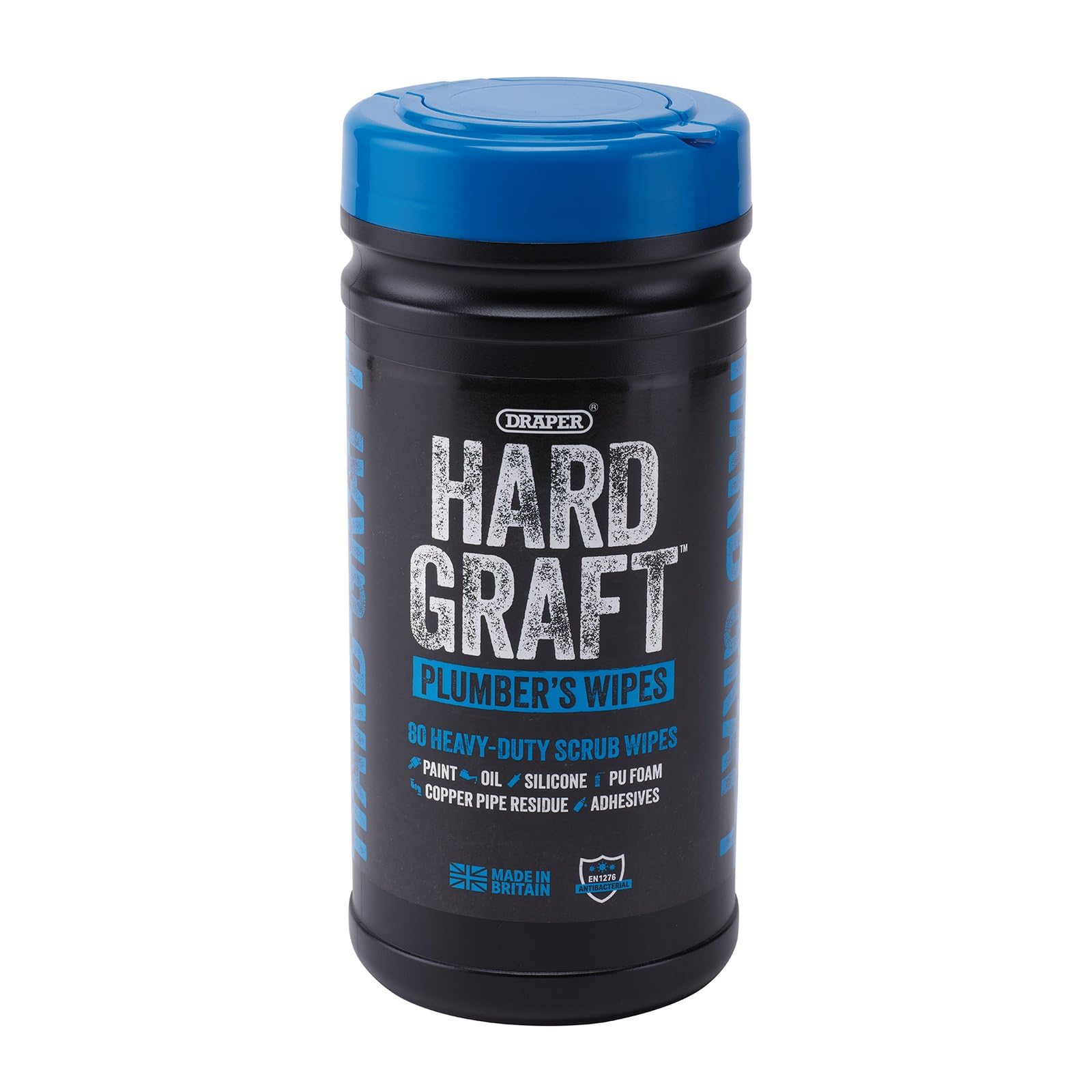 Draper 12435 Hard Graft Multipurpose Textured Wipes (Tub of 100)