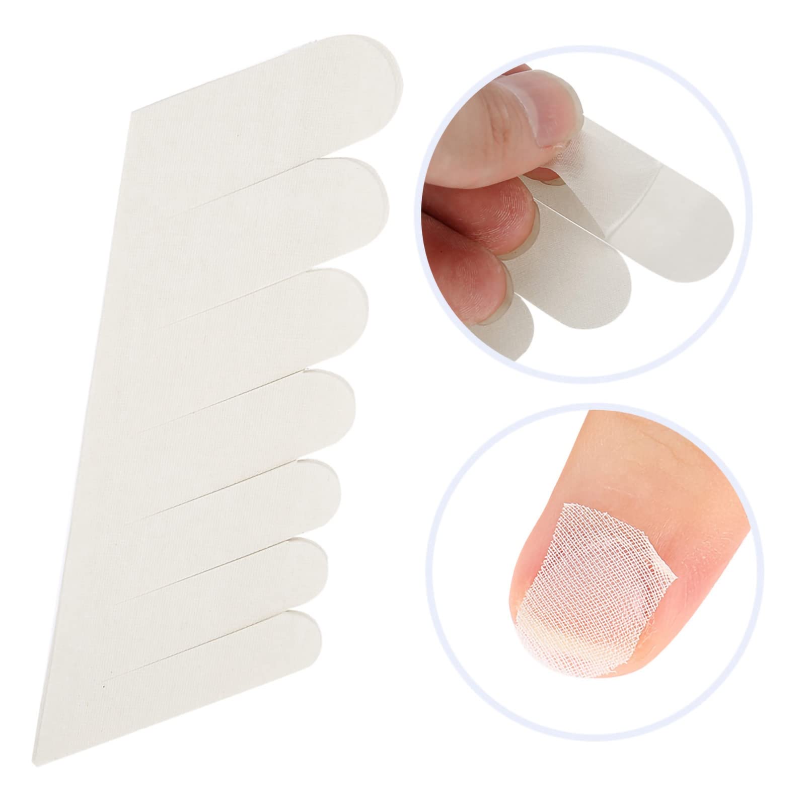 Renfort D'ongles en Soie, Parfait pour Réparer les Pointes D'ongles Cassées ou Endommagées, Confortable et Respirant, 6 Patchs Blancs pour Usage Professionnel ou Domestique
