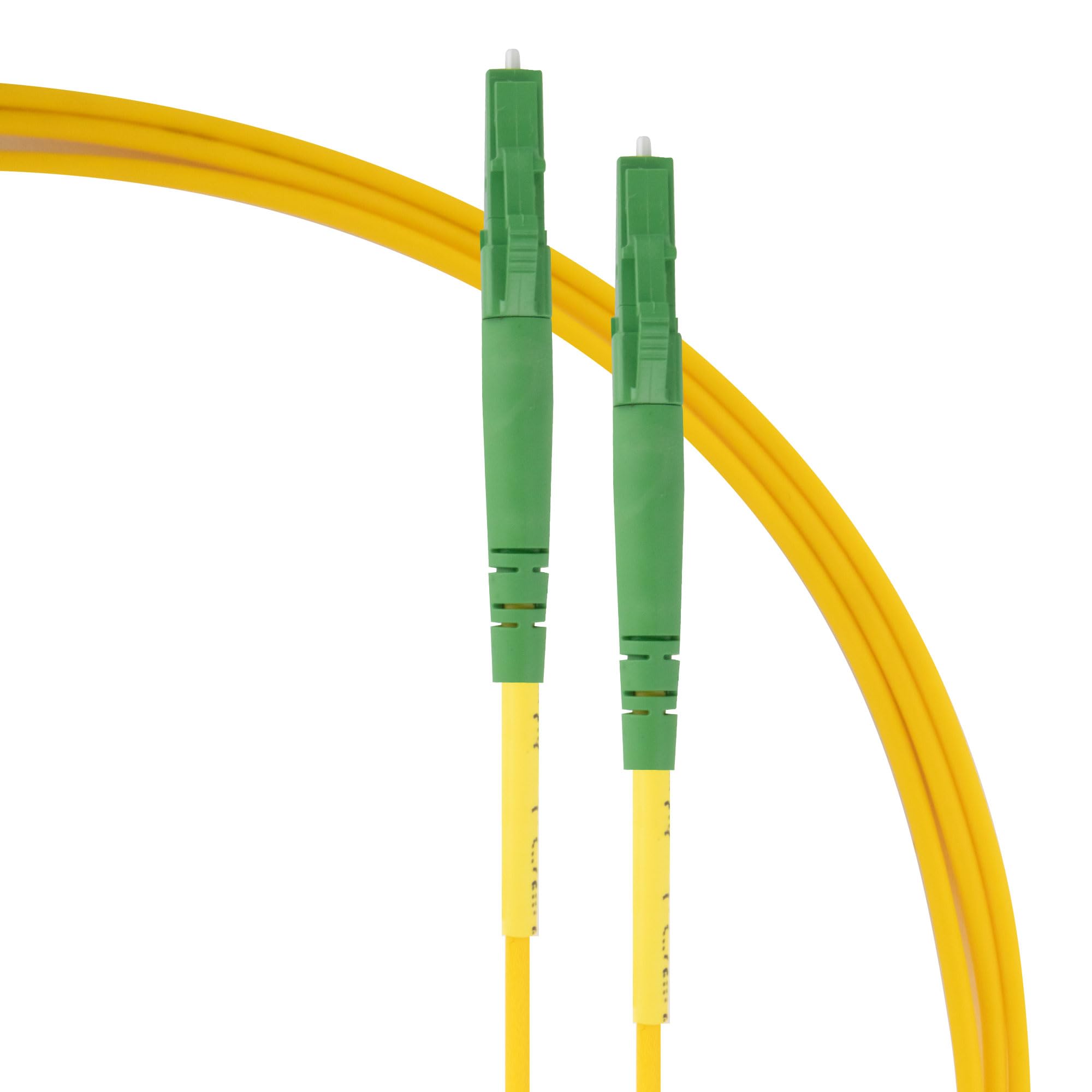 SeKi 10 Meter LWL Glasfaserkabel Simplex LC/APC 8° auf LC/APC 8° Stecker, 9/125μm OS2 Patchkabel, Lichtwellenleiter LSZH, Gelb, Singlemode