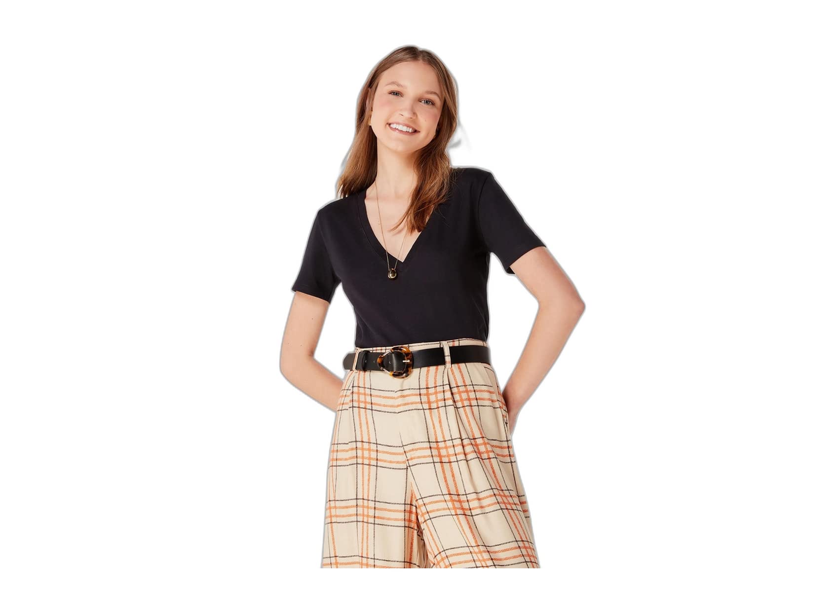 Camiseta Hering Feminina Básica Gola V