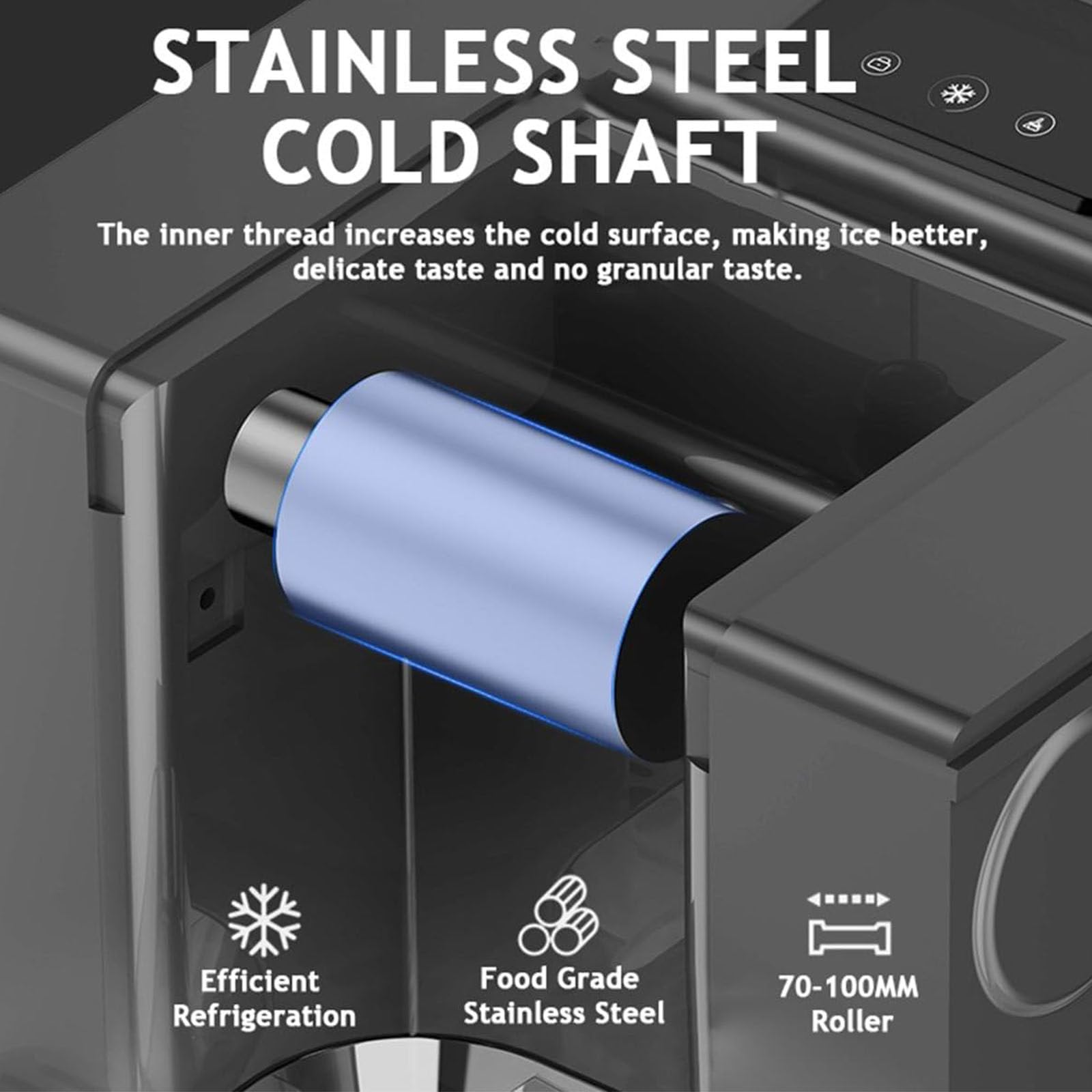 Genérico Máquina eléctrica para raspar Hielo, trituradora de Hielo Comercial de 60 kg/día con depósito de 750 ml y Bandeja para Hielo para Bares y heladerías (Blanca).