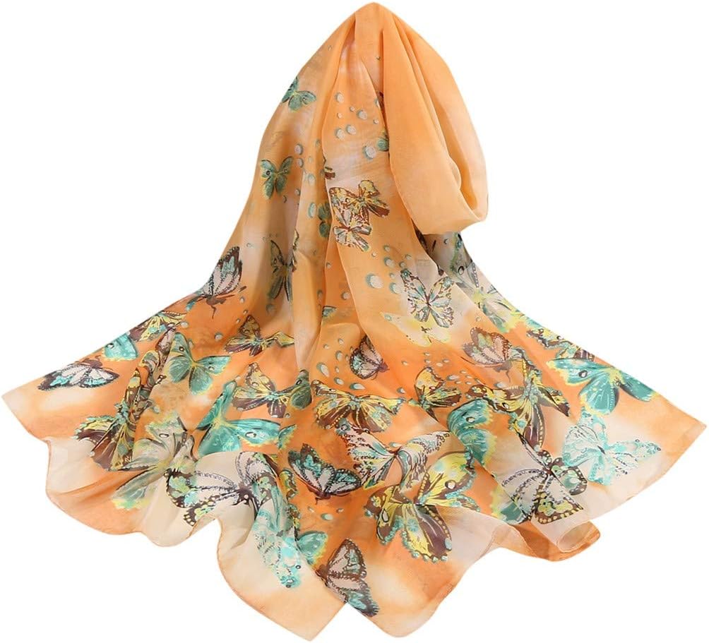 Women'S Fashion Luxurious Floral Print Simulation Silk Scarf Wrap for Women Accessory Long Shawl with Soft