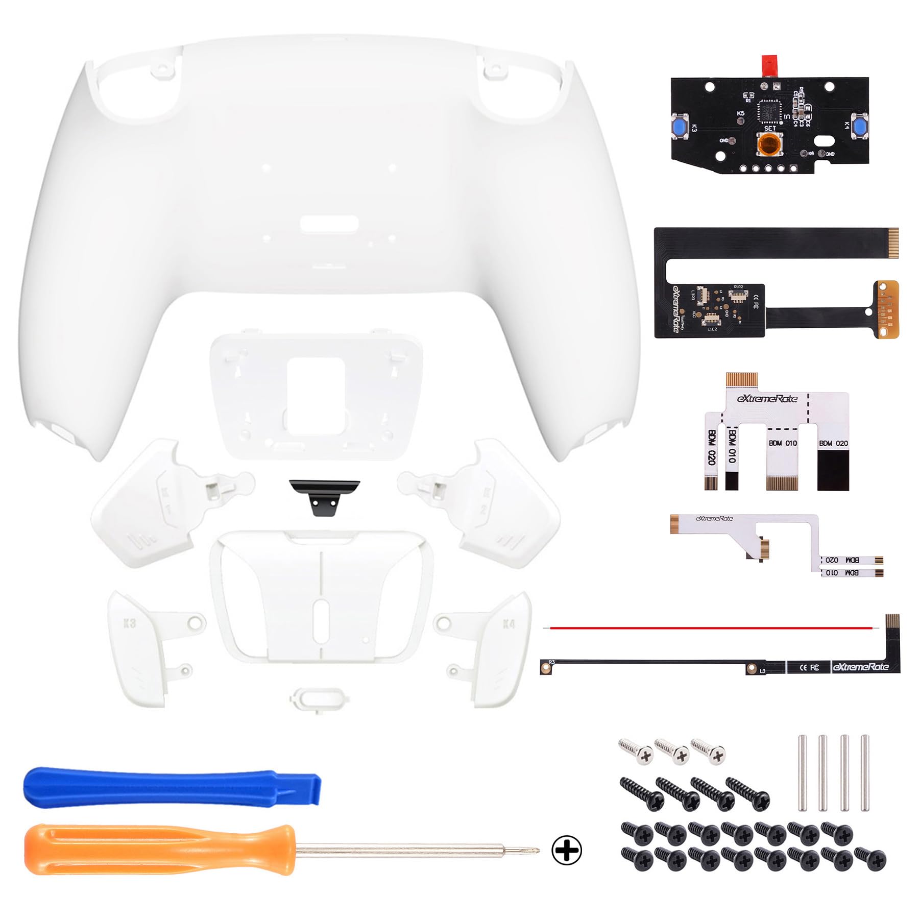 PlayStation4 - T-rise Amazon.com: eXtremeRate White Rubberized Grip Programable