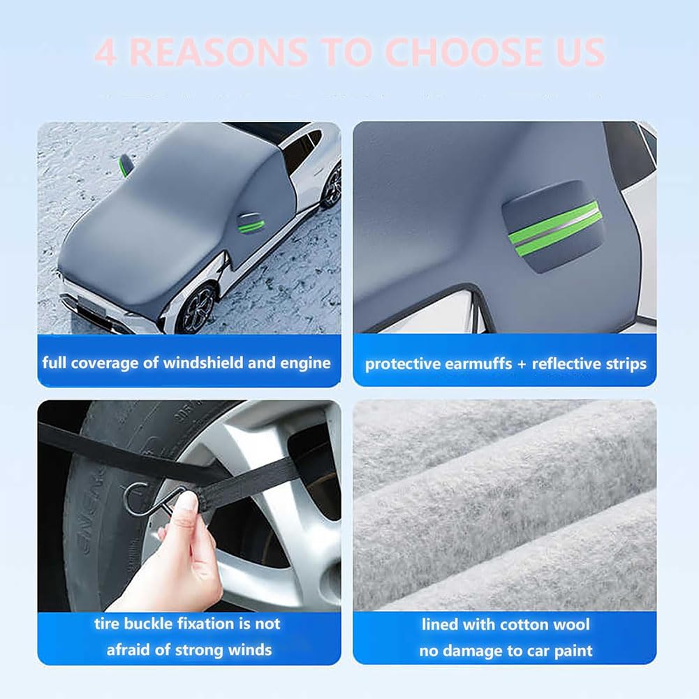 Couverture Pare-Brise Voiture pour Peugeot 5008 T87 2017-2022, Bache Anti Grele, Universelle pour Bache Voiture Anti Neige, Glace et Soleil,Full Coverage Model Large Size 240 * 150cm