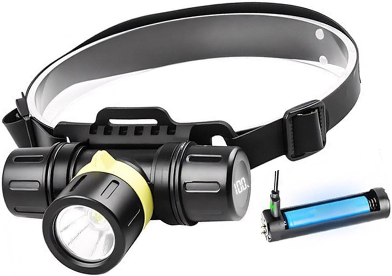 Diving LED Headlamp, Metal, Battery Included, for Diving