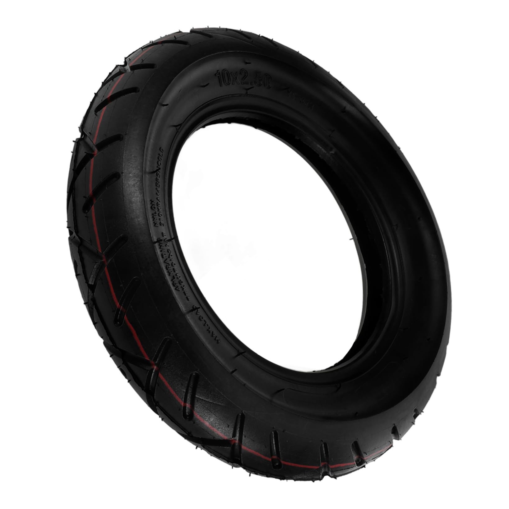 Neumático de Caucho para Scooter Eléctrico 10x2.5 Negro Resistente y Antideslizante Fácil Instalación y Reemplazo Rápido para Patinete Eléctrico