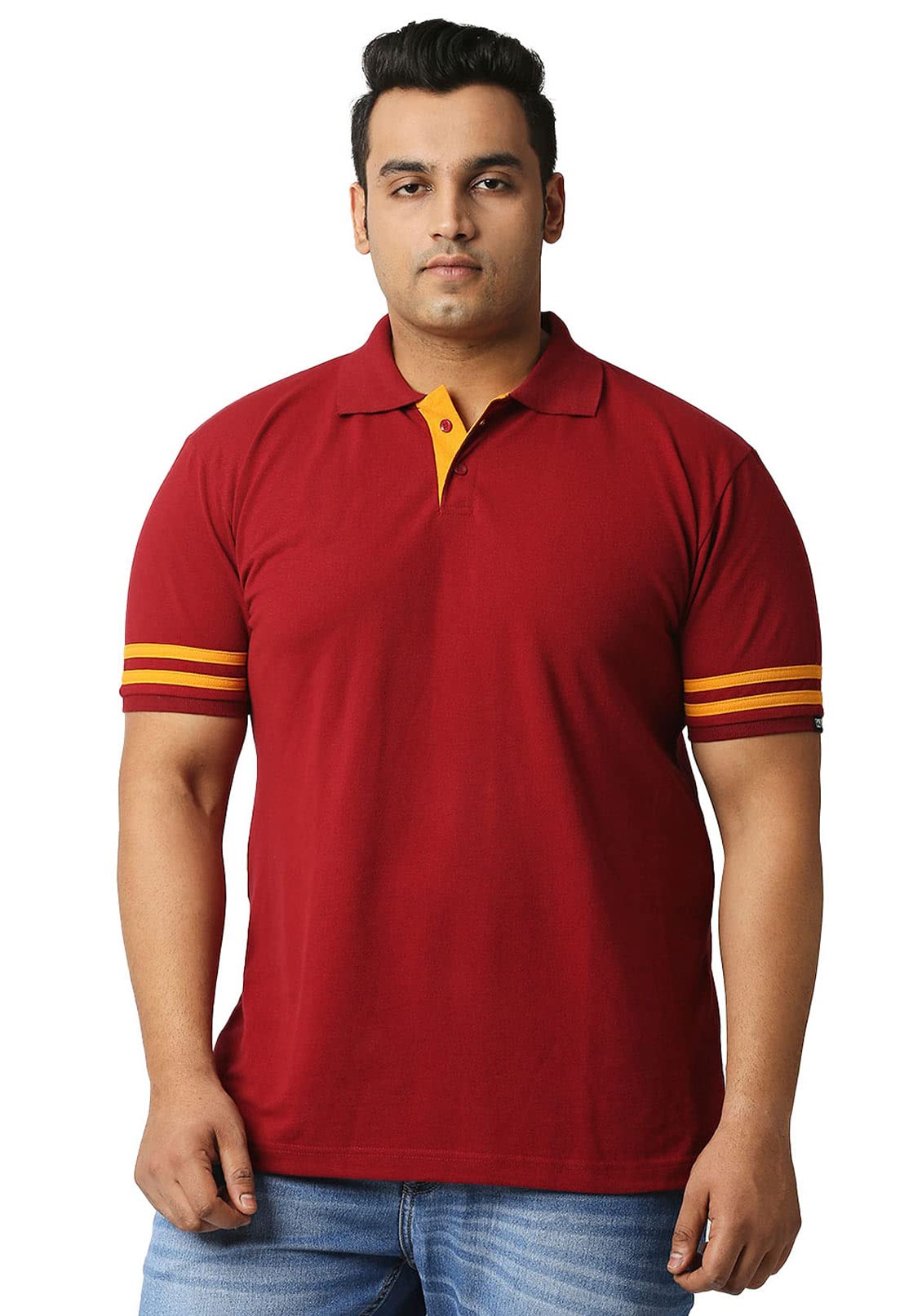 wear your opinion Solid Cotton Rich Polo T Shirt | Collar Tshirts | Half Sleeves | Plain-Regular Fit (Available in Plus Size)-picture-56